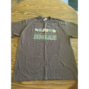 New Orleans brown shirt sleeved tee shirt size XL